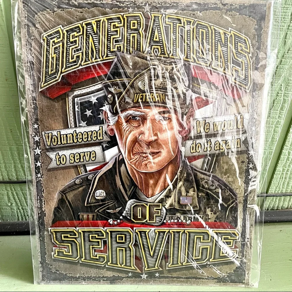 NEW Generations Of Service Metal Sign